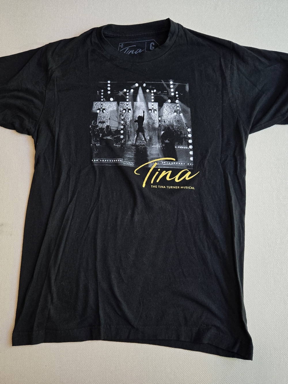 TINA The Tina Turner Musical Medium Black T-Shirt 100% Cotton Broadway